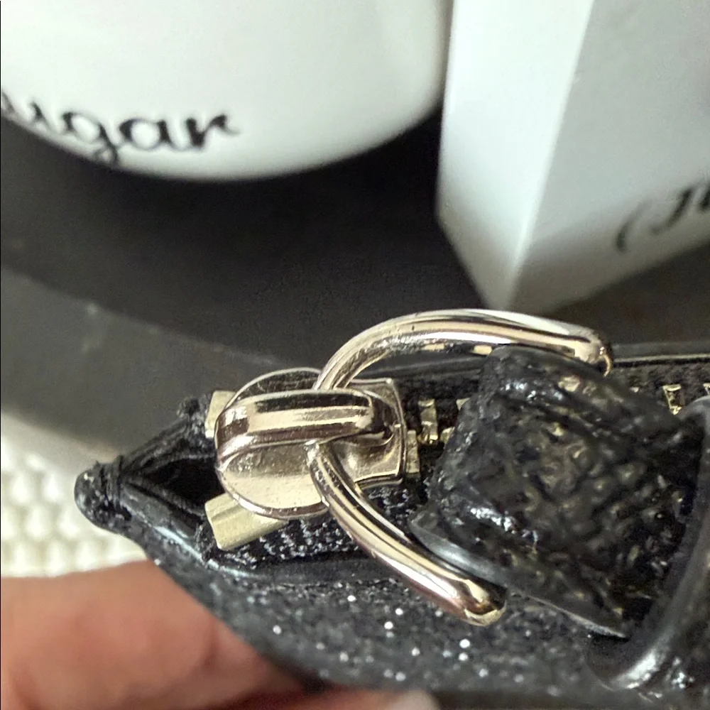 Coach Starry Black Glitter Wristlet - Picture 3 of 4